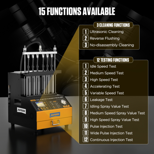 AUTOOL CT500 - Lavatrice e tester per iniettori industriali GDI/EFI/FSI