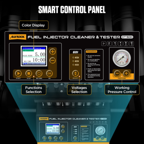 AUTOOL CT500 - Lavatrice e tester per iniettori industriali GDI/EFI/FSI