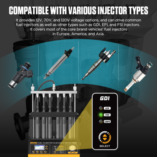 AUTOOL CT500 - Lavatrice e tester per iniettori industriali GDI/EFI/FSI