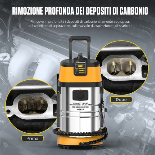 AUTOOL HTS518 Sabbiatrice per valvole con granuli di guscio di noce
