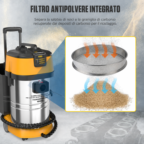 AUTOOL HTS518 Sabbiatrice per valvole con granuli di guscio di noce