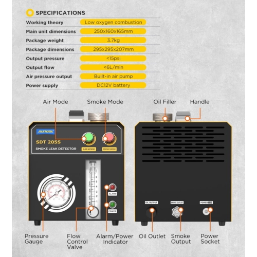 Rilevatore di fumo AUTOOL SDT205S
