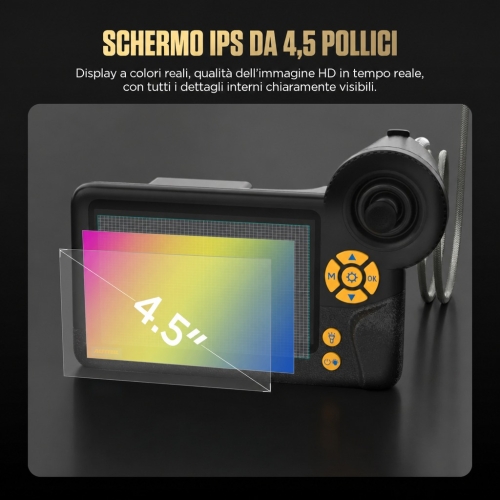 Telecamera di ispezione Endoscopio diagnostico Autool SVB408 | Schermo HD | 360° a 4 direzioni