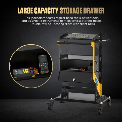 Carrello di trasporto a più livelli AUTOOL T23 con ruote e maniglia