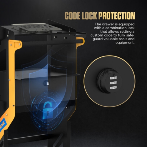 Carrello di trasporto a più livelli AUTOOL T23 con ruote e maniglia