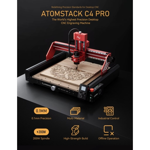 Fresatrice CNC Atomstack C4 Pro + accessori
