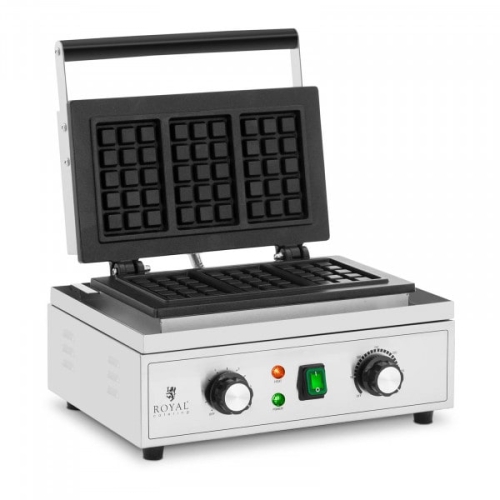 Macchina per waffle - 3 waffle belgi - 1500 W - 50 - 300°C