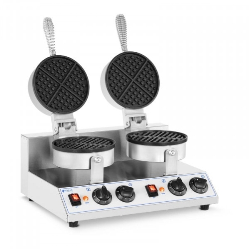 Macchina per waffle - Doppia - Rotonda - 2600W