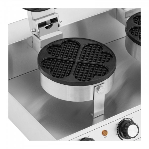 Macchina per waffle doppia - 2x1000 W con timer