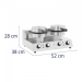 Macchina per waffle doppia - 2x1000 W con timer