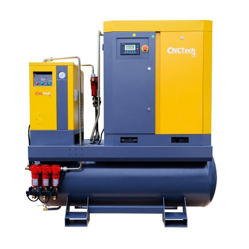 Compressore a vite 3 in 1 15 kW | 2300 l/min | serbatoio da 500 l e deumidificatore