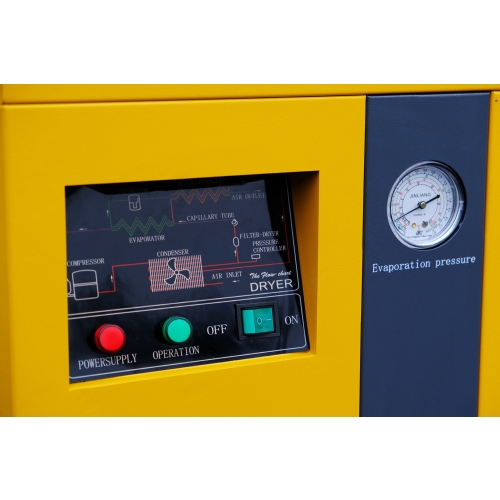 Compressore a vite 3 in 1 15 kW | 2300 l/min | serbatoio da 500 l e deumidificatore