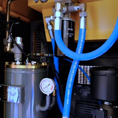 Compressore a vite 3 in 1 15 kW | 2300 l/min | serbatoio da 500 l e deumidificatore