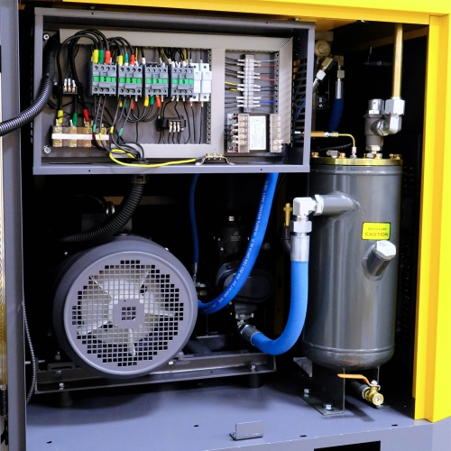 Compressore a vite 3 in 1 15 kW | 2300 l/min | serbatoio da 500 l e deumidificatore