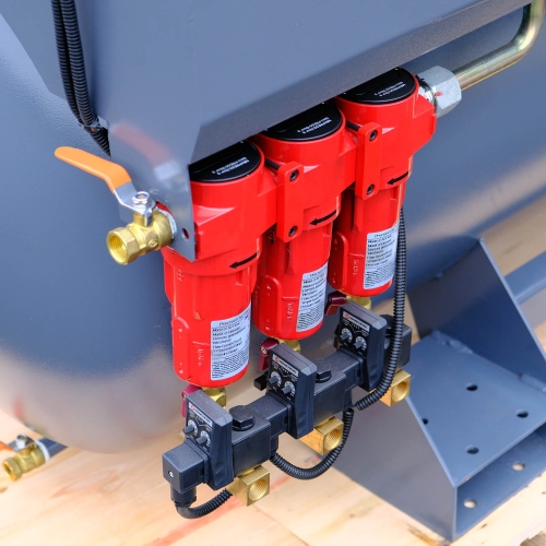 Compressore a vite 3 in 1 15 kW | 2300 l/min | serbatoio da 500 l e deumidificatore