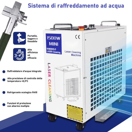 PULITORE LASER A FIBRA 1500W M2 + ACCESSORI