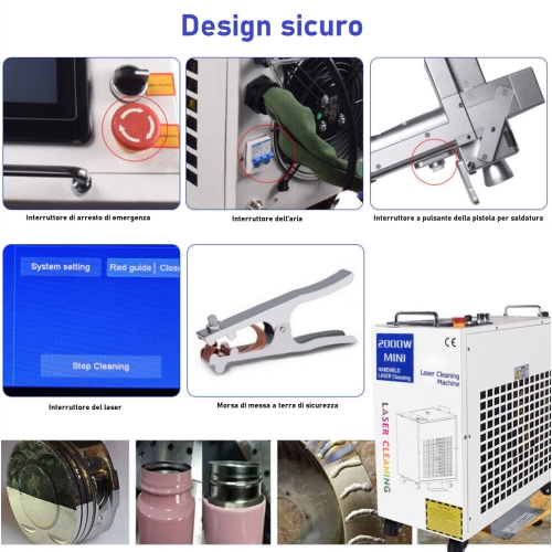 PULITORE LASER A FIBRA 1500W M2 + ACCESSORI