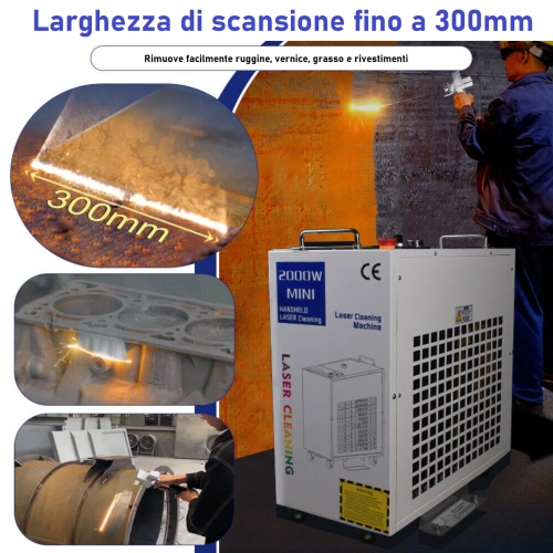 PULITORE LASER A FIBRA 1500W M2 + ACCESSORI