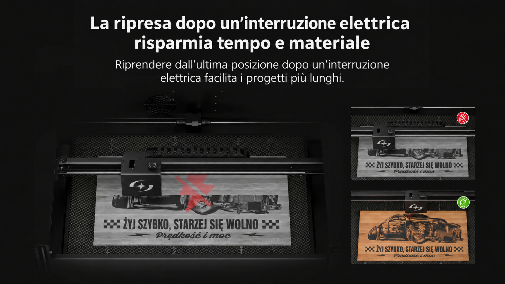 Ripresa da un'interruzione di corrente