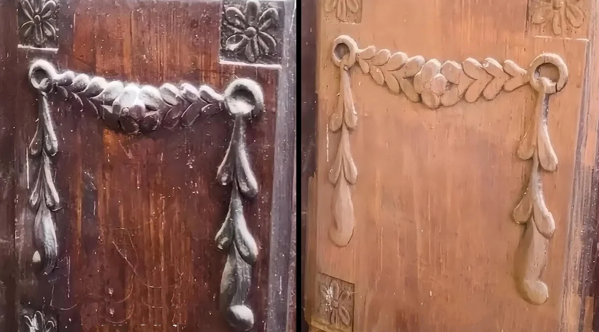 Confronto originale di porte in legno nell’offerta pulsata