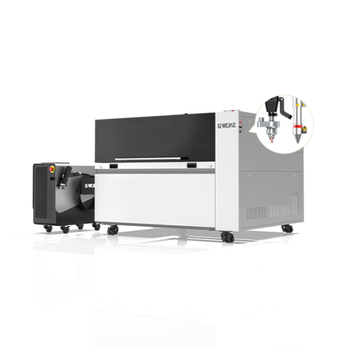 GWEIKE M3 PRO — sorgente FIBER e tavolo con laser CO₂