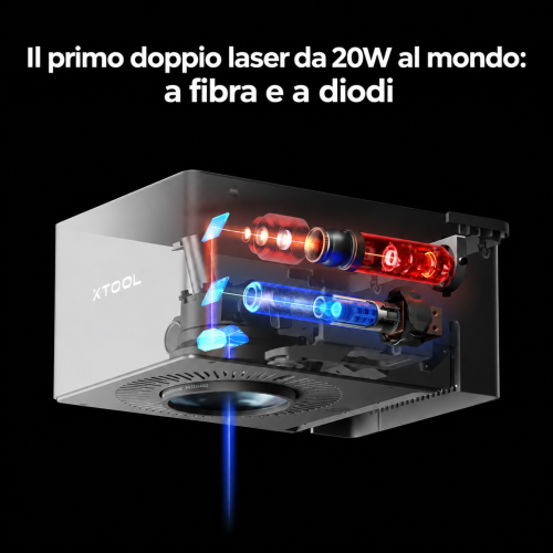xTool F1 Ultra — incisore a doppio laser da 20 W: a fibra e a diodi xTool F1 Ultra — incisore a doppio laser da 20 W: a fibra e a diodi
