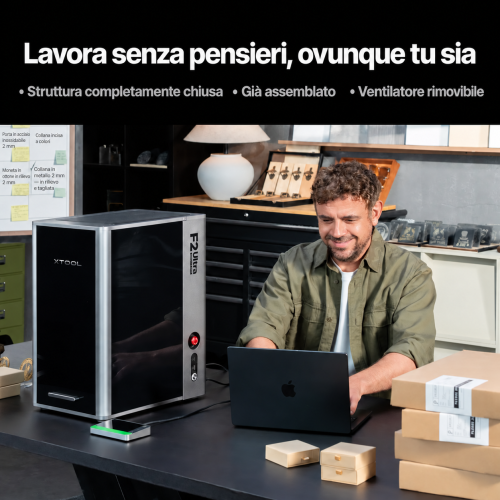xTool F2 Ultra — incisore a doppio laser MOPA 60 W + diodi 40 W