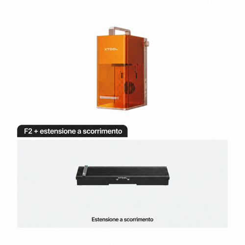 xTool F2 — incisore portatile a doppio laser IR da 5 W e a diodi da 15 W