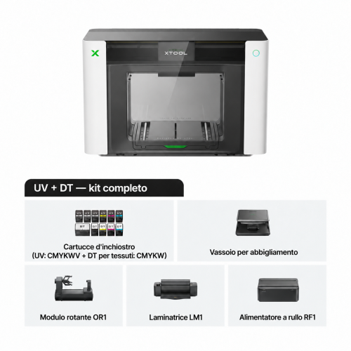 xTool O1 Omni Printer — stampante UV, UV DTF, DTG e DTF 4 in 1 xTool O1 Omni Printer — stampante UV, UV DTF, DTG e DTF 4 in 1