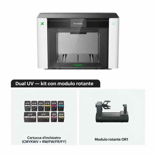 xTool O1 Omni Printer — stampante UV, UV DTF, DTG e DTF 4 in 1 xTool O1 Omni Printer — stampante UV, UV DTF, DTG e DTF 4 in 1
