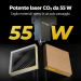 Laser CO2 da 55 W — taglio di acrilico da 20 mm e legno da 18 mm Laser CO2 da 55 W — taglio di acrilico da 20 mm e legno da 18 mm