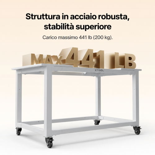 Telaio in acciaio del supporto mobile xTool con portata di 200 kg