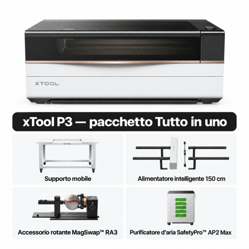 xTool P3 — confronto delle varianti del kit