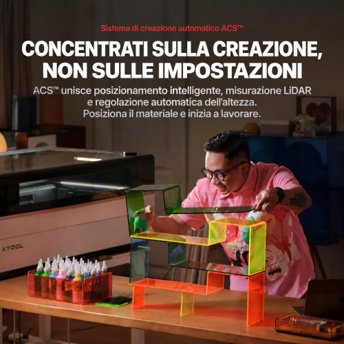 xTool P3 — sistema automatico ACS