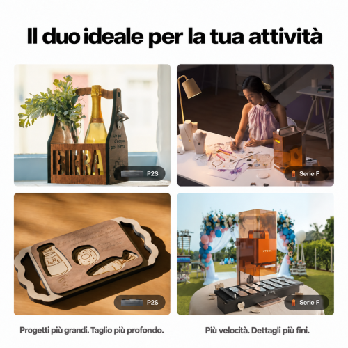 xTool serie P + F — duo professionale produttivo xTool serie P + F — duo professionale produttivo