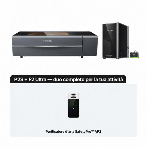 xTool serie P + F — duo professionale produttivo xTool serie P + F — duo professionale produttivo