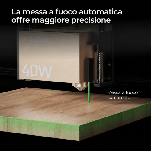 xTool S1 con modulo IR 1064 nm — macchina chiusa per taglio e incisione laser a diodi