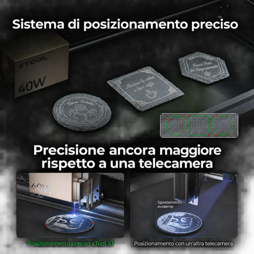 xTool S1 con modulo IR 1064 nm — macchina chiusa per taglio e incisione laser a diodi