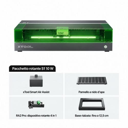 xTool S1 — macchina chiusa per taglio e incisione laser a diodi