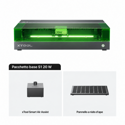 xTool S1 — macchina chiusa per taglio e incisione laser a diodi
