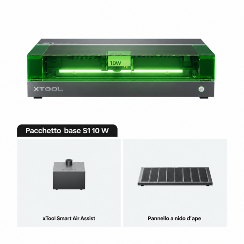 xTool S1 — macchina chiusa per taglio e incisione laser a diodi