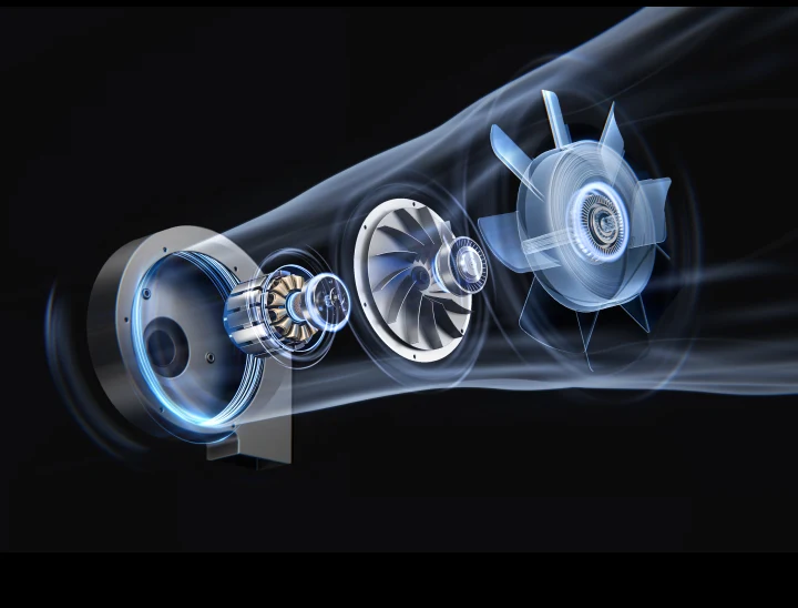 Motore migliorato e potenza di aspirazione elevata del purificatore xTool SafetyPro