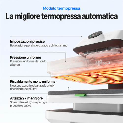 xTool WonderPress 3D — pressa termica automatica modulare xTool WonderPress 3D — pressa termica automatica modulare