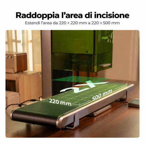 Trasportatore automatico xTool Auto Streamline™ per F2 Ultra UV / F2 Ultra / F1 Ultra