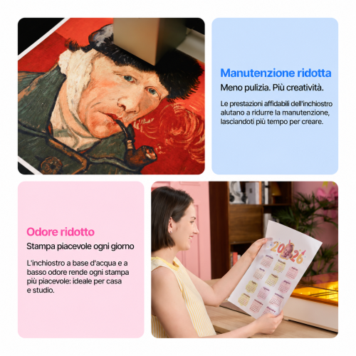 Colori vivaci e passaggi tonali graduali con l'inchiostro xTool M2